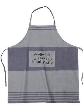 New Krumbs Kitchen Farmhouse Apron Feeling Salty COLOR: Gray
